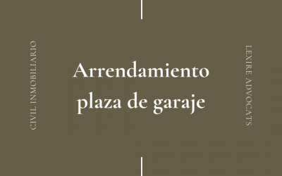 Arrendamiento de plaza de garaje